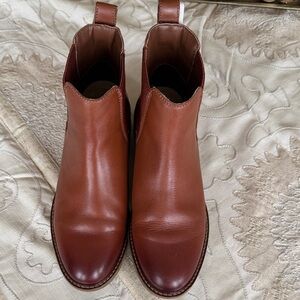 Clarks Chestnut Leather Ankle Boots